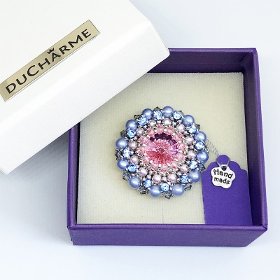 Брошь duCharme Cinderella Dream Blue Sky Rose