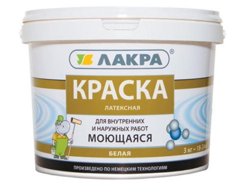 Лакра краска латексная моющаяся