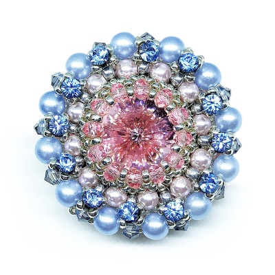 Сет из трех брошей Blue Sky Rose